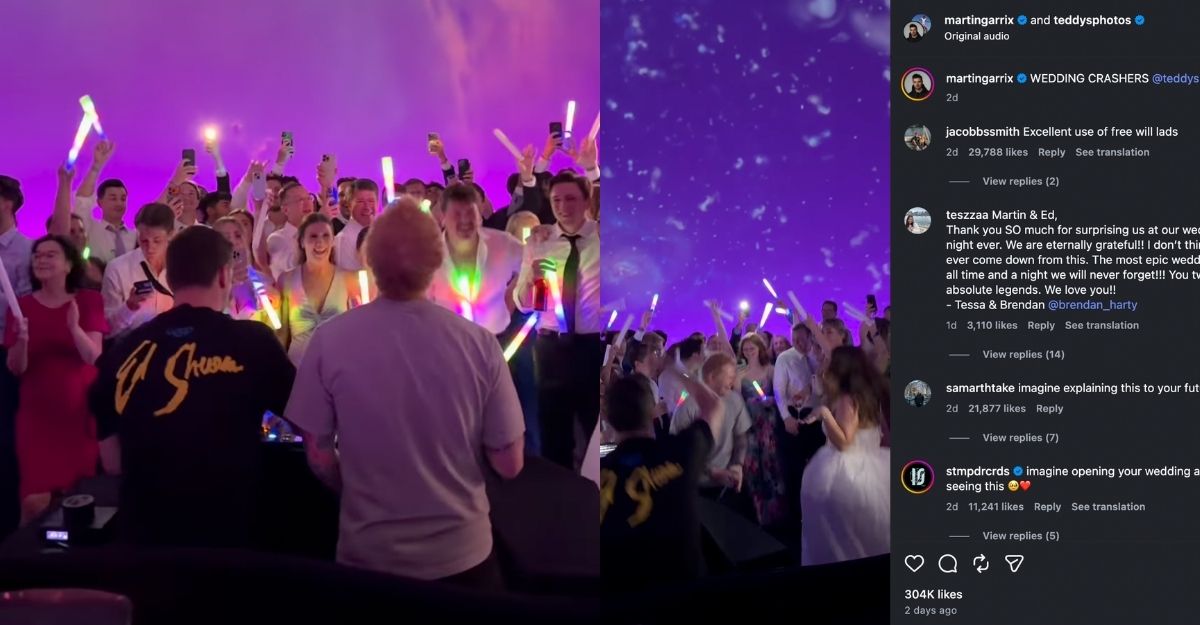 Martin Garrix Ed Sheeran Wedding Crash