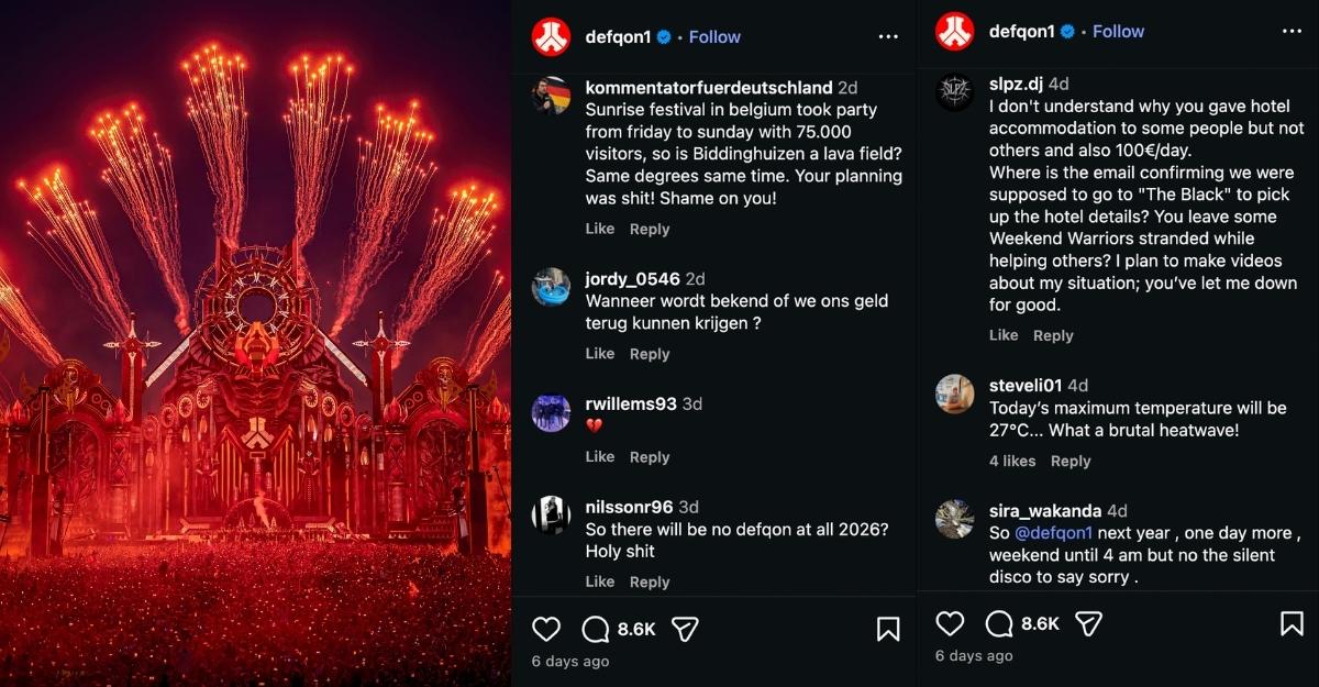 Defqon.1 2026 Cancellation Fans Reactions