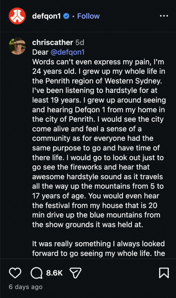 Fans Reactions to Defqon.1 2026 Cancellation